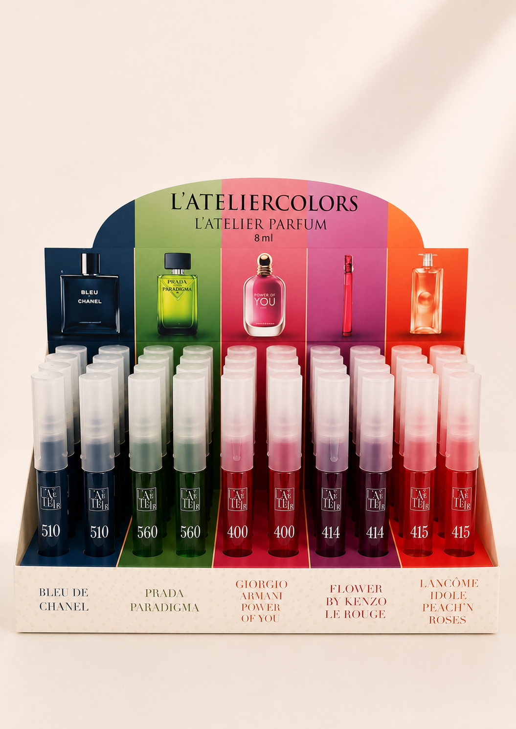 8 ml. L'ATELIERCOLORS писалки парфюми с 40 бр.