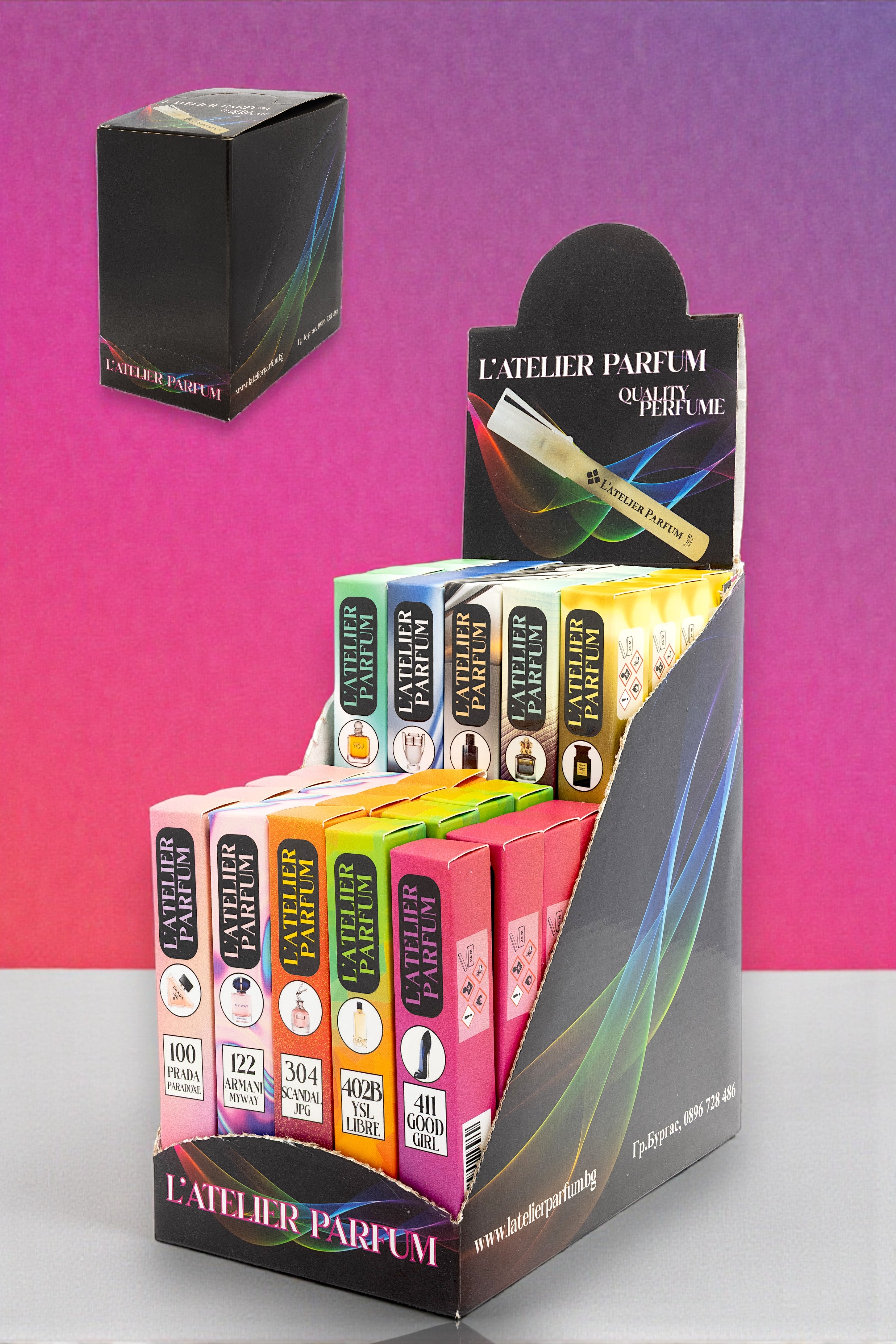 8 мл. ПИСАЛКИ ПАРФЮМИ КУТИЯ НОМЕР 1 ( с 40 бр. писалки парфюми)