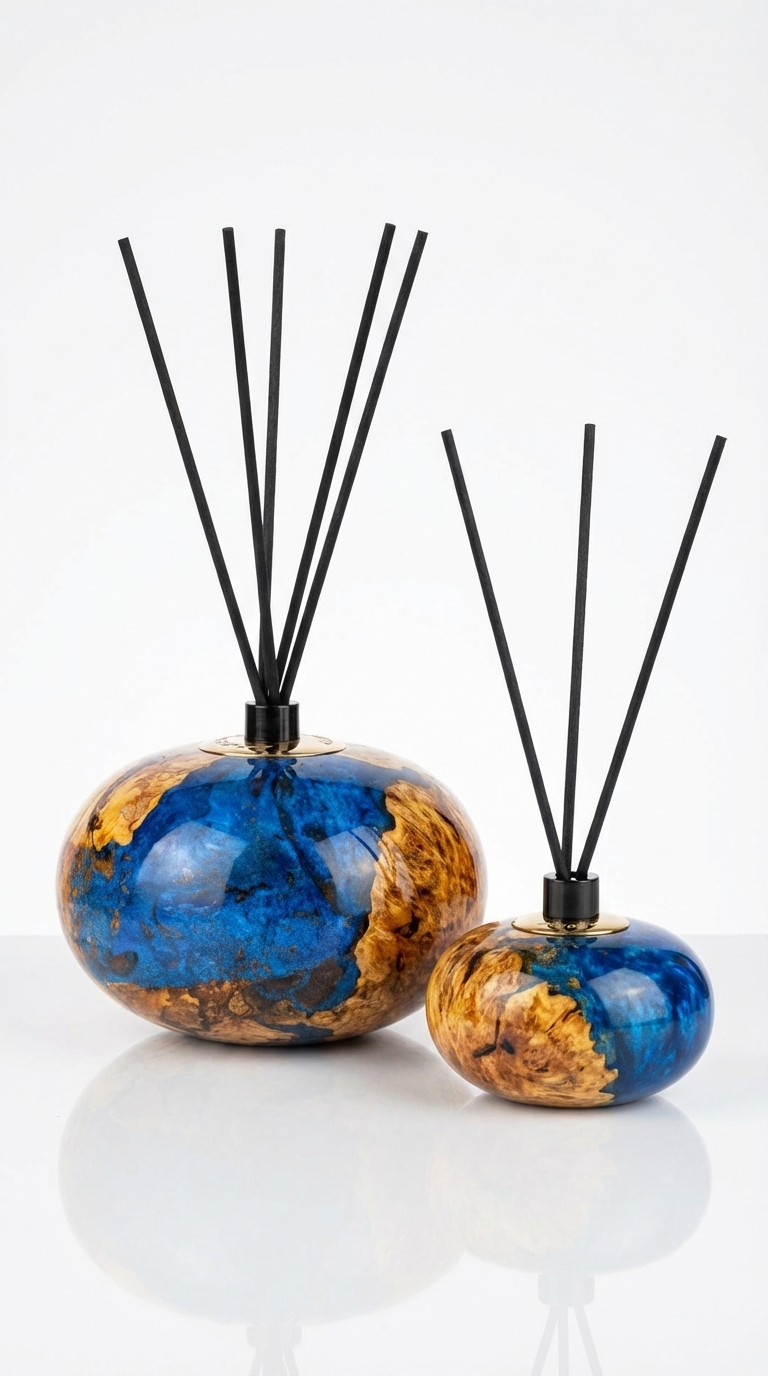 HANDMADE WOOD HOME DIFFUSER DARK BLUE - XL