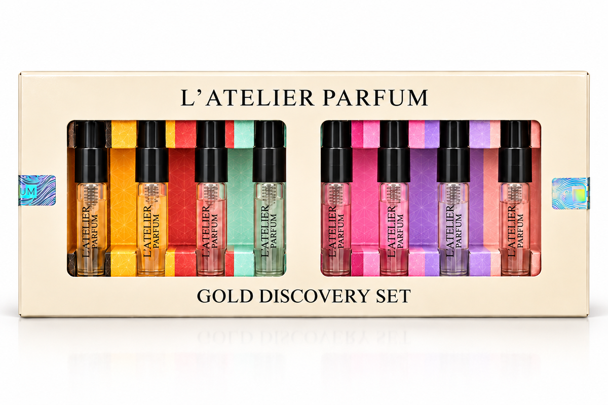 L’ATELIER PARFUM GOLD DISCOVERY SET – 8 × 3 ml