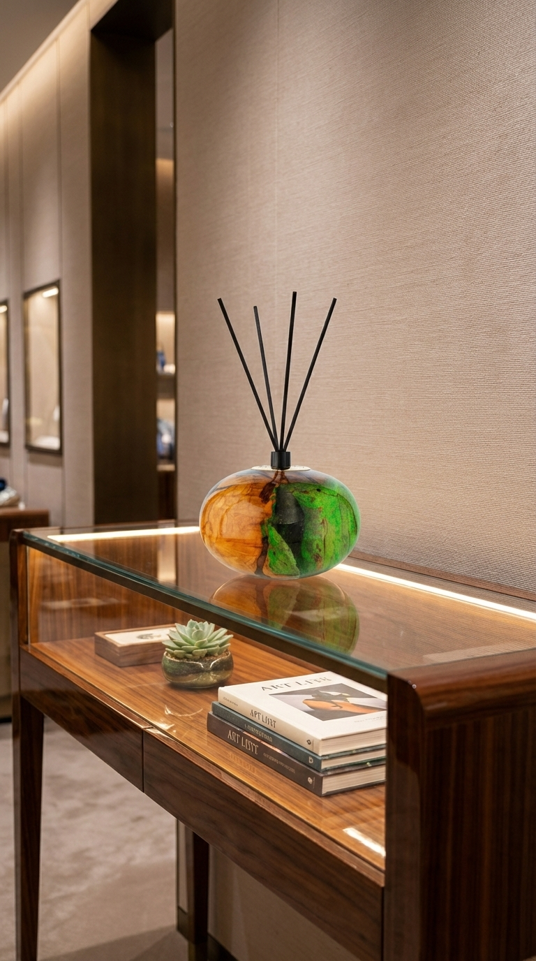 HANDMADE WOOD HOME DIFFUSER GREEN